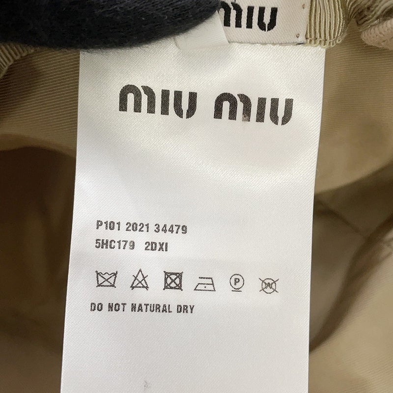 ミュウミュウ キャップ ロゴ キャンバス サイズM 5HC179 Miu Miu 帽子