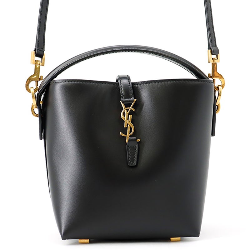 サンローランパリ ハンドバッグ LE 37 ミニ バケットバッグ カーフレザー 765870 SAINT LAURENT PARIS 黒 2way