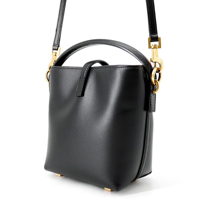 サンローランパリ ハンドバッグ LE 37 ミニ バケットバッグ カーフレザー 765870 SAINT LAURENT PARIS 黒 2way