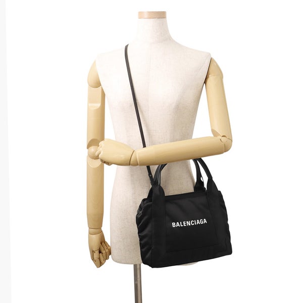 バレンシアガ ハンドバッグ ネイビーカバス XS ナイロン 390346 BALENCIAGA 2way 黒