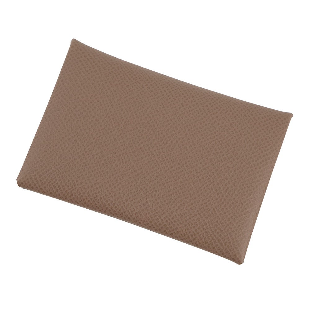 エルメス カードケース カルヴィ エトゥープ/シルバー金具 エプソン W