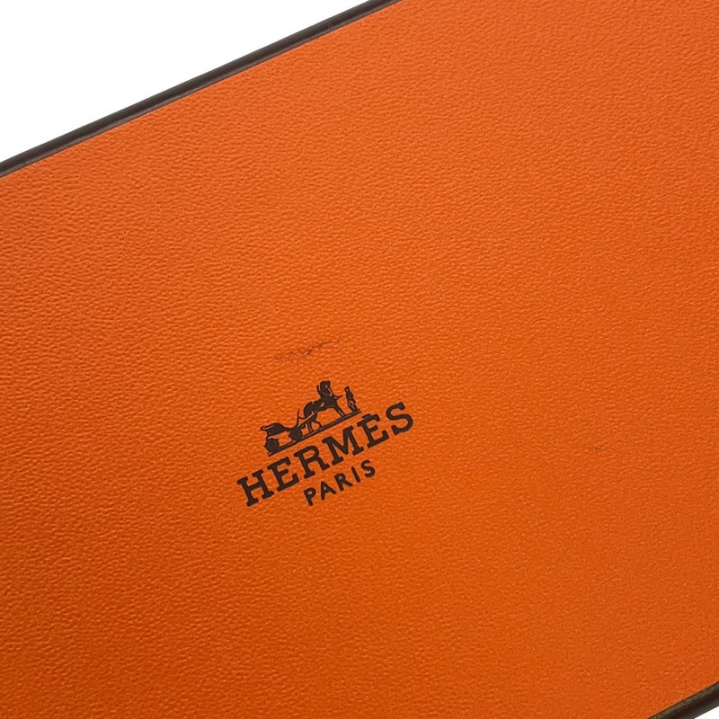 エルメス カードケース カルヴィ エトゥープ/シルバー金具 エプソン W刻印 HERMES 名刺入れ