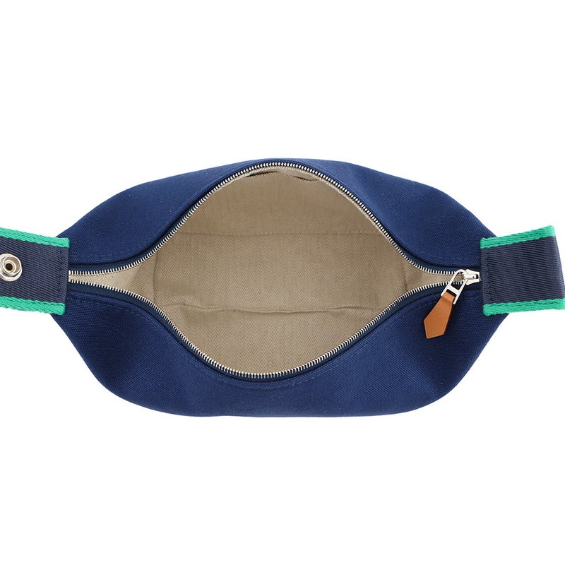エルメス ポーチ ブリッド・ア・ブラックPM マリン/シルバー金具 キャンバス HERMES バッグ