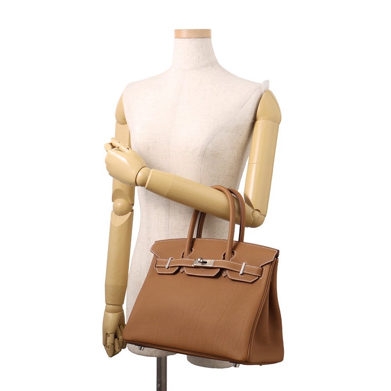 エルメス バーキン30 ゴールド/シルバー金具 トゴ Z刻印 HERMES Birkin ハンドバッグ