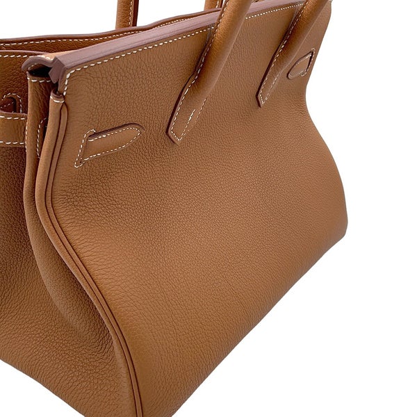 エルメス バーキン30 ゴールド/シルバー金具 トゴ Z刻印 HERMES Birkin ハンドバッグ