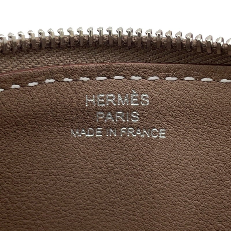 エルメス カードケース ジップアンゴー シェーヌ・ダンクル エトゥープ/シルバー金具 エバーカラー K刻印 財布 定期入れ