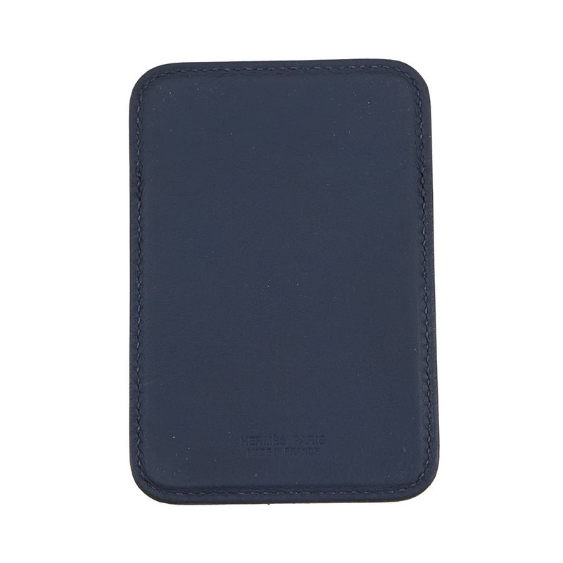 エルメス カードケース MagSafe エマン ストール・ナンバー ブルーネイビー/マルチカラー スイフト/フェルト W刻印 マグセーフ