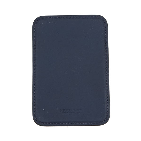 エルメス カードケース MagSafe エマン ストール・ナンバー ブルーネイビー/マルチカラー スイフト/フェルト W刻印 マグセーフ
