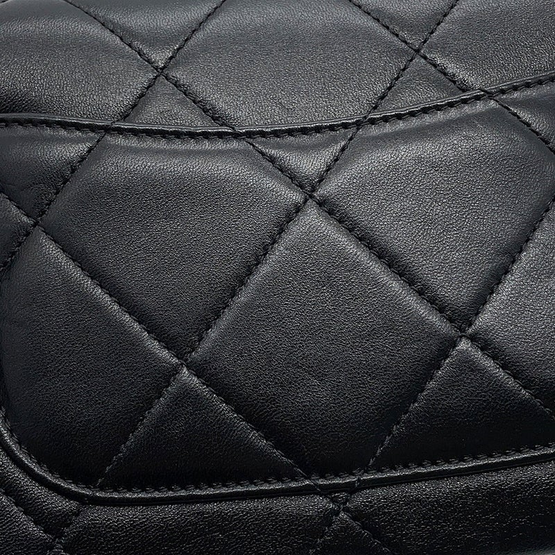 シャネル チェーンショルダーバッグ マトラッセ ミニフラップ ココマーク ラムスキン AS4862 CHANEL バッグ 黒