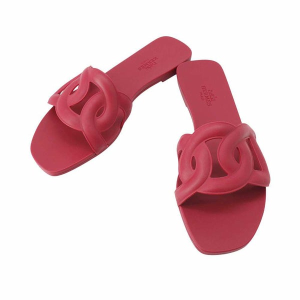 エルメス サンダル シェーヌダンクル アロハ ラバー レディースサンダル36 HERMES 靴