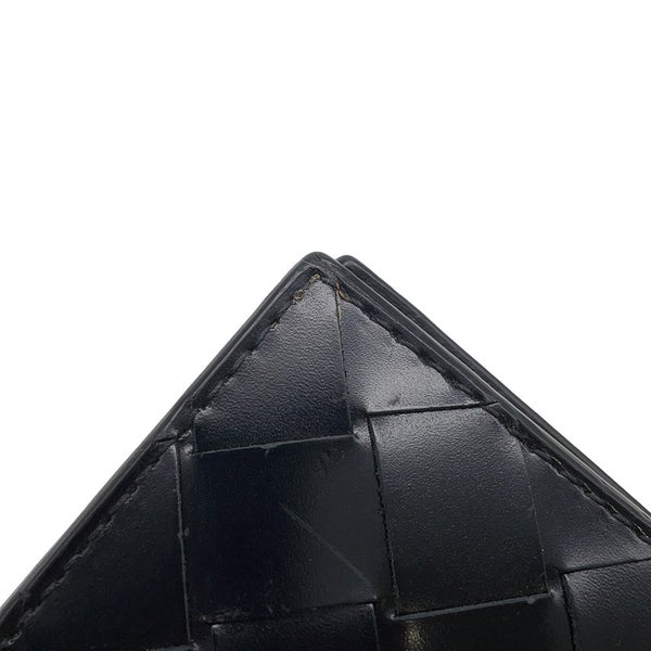 ボッテガヴェネタ 長財布 イントレチャート レザー BOTTEGA VENETA 財布 メンズ 黒