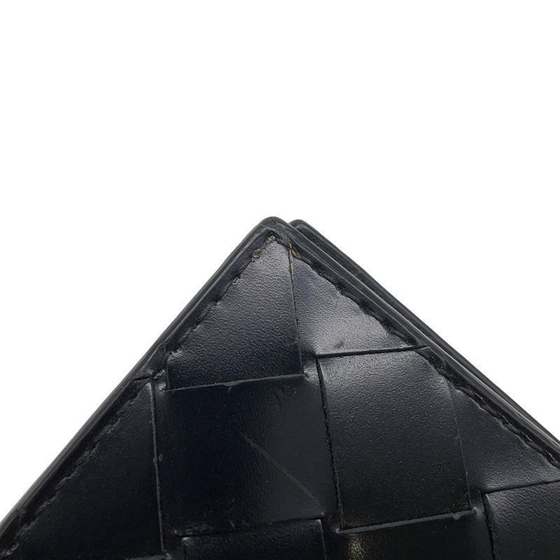 ボッテガヴェネタ 長財布 イントレチャート レザー BOTTEGA VENETA 財布 メンズ 黒