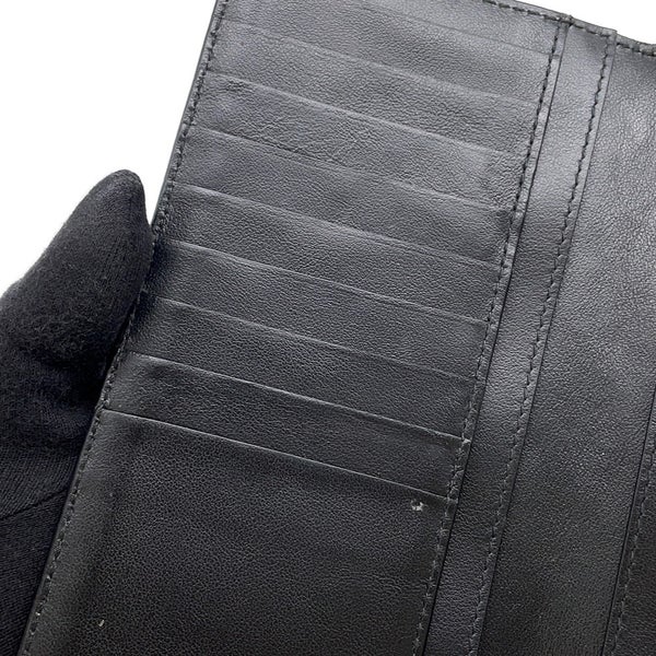 ボッテガヴェネタ 長財布 イントレチャート レザー BOTTEGA VENETA 財布 メンズ 黒