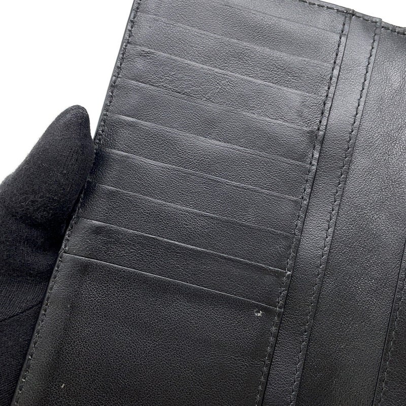 ボッテガヴェネタ 長財布 イントレチャート レザー BOTTEGA VENETA 財布 メンズ 黒
