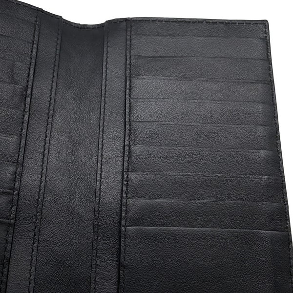 ボッテガヴェネタ 長財布 イントレチャート レザー BOTTEGA VENETA 財布 メンズ 黒
