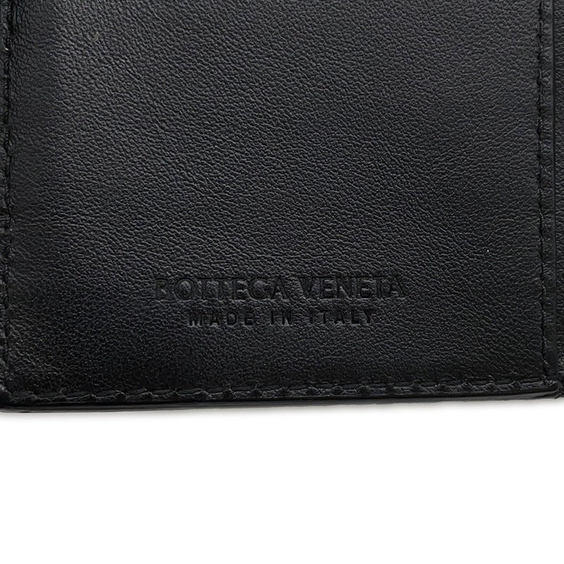 ボッテガヴェネタ 長財布 イントレチャート レザー BOTTEGA VENETA 財布 メンズ 黒