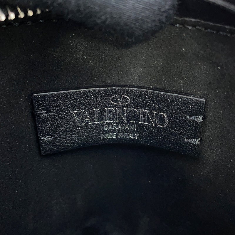 ヴァレンティノ・ガラヴァーニ ショルダーバッグ ロゴ グラフティ レザー VALENTINO 黒