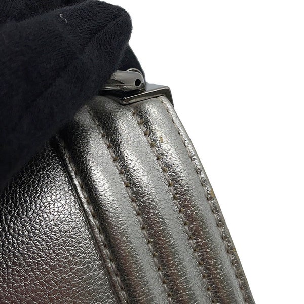 シャネル チェーンショルダーバッグ ボーイシャネル25 ココマーク バイカラー レザー A67086 CHANEL バッグ 黒