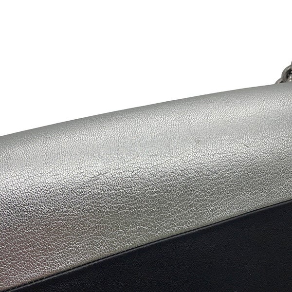 シャネル チェーンショルダーバッグ ボーイシャネル25 ココマーク バイカラー レザー A67086 CHANEL バッグ 黒