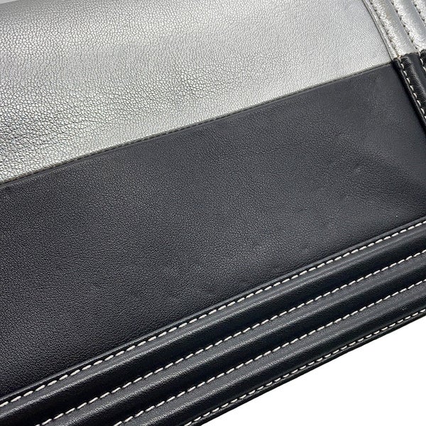 シャネル チェーンショルダーバッグ ボーイシャネル25 ココマーク バイカラー レザー A67086 CHANEL バッグ 黒