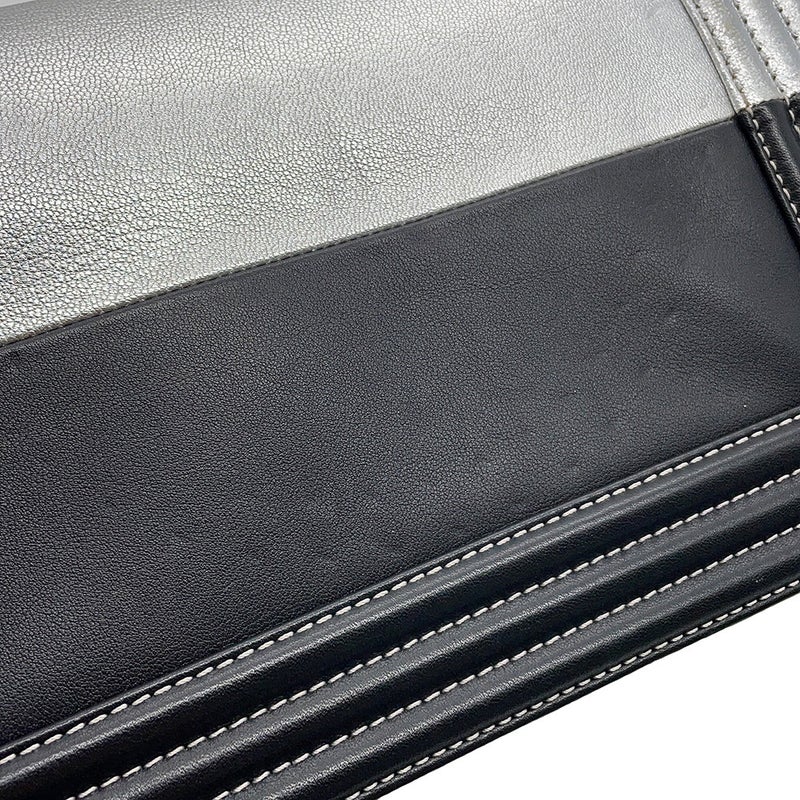 シャネル チェーンショルダーバッグ ボーイシャネル25 ココマーク バイカラー レザー A67086 CHANEL バッグ 黒