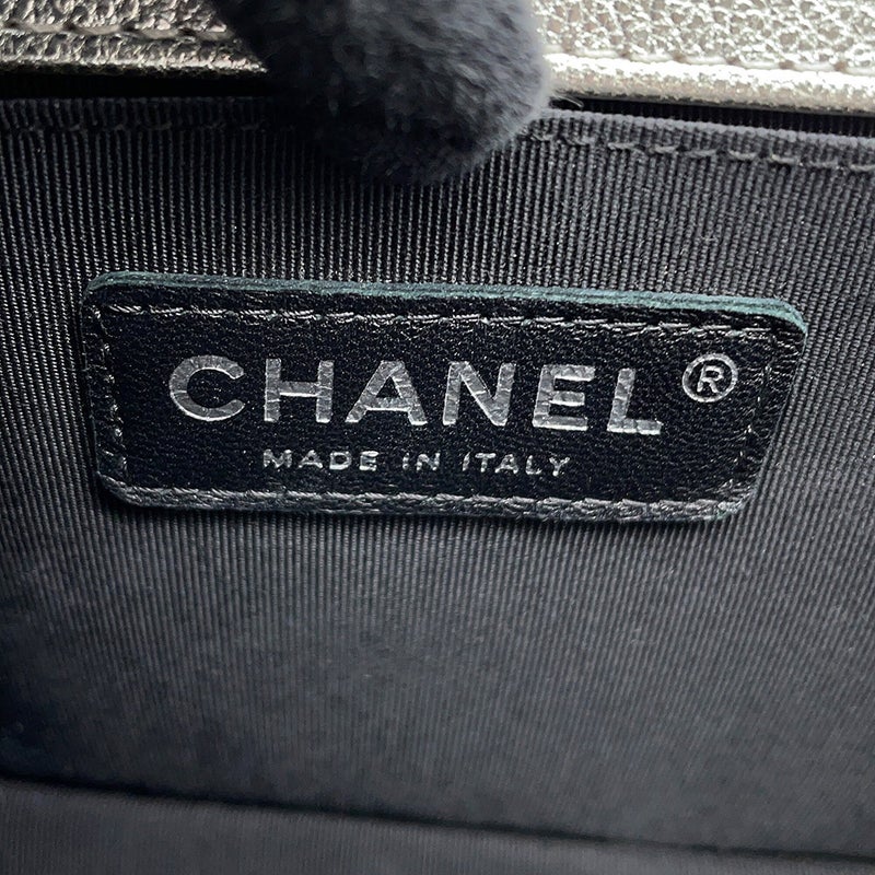 シャネル チェーンショルダーバッグ ボーイシャネル25 ココマーク バイカラー レザー A67086 CHANEL バッグ 黒