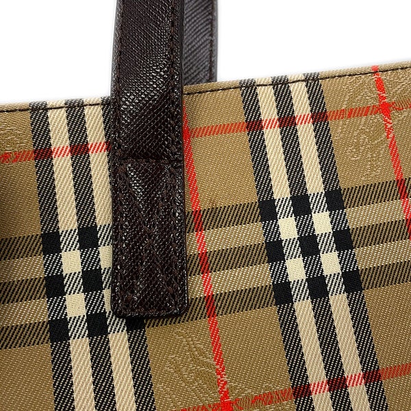 バーバリー ハンドバッグ ノバチェック キャンバス レザー BURBERRY