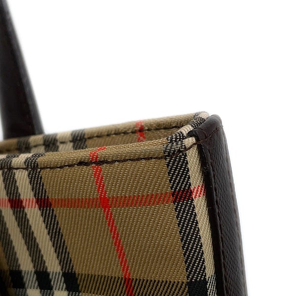 バーバリー ハンドバッグ ノバチェック キャンバス レザー BURBERRY