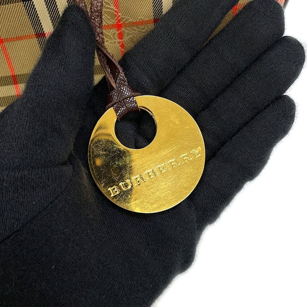 バーバリー ハンドバッグ ノバチェック キャンバス レザー BURBERRY