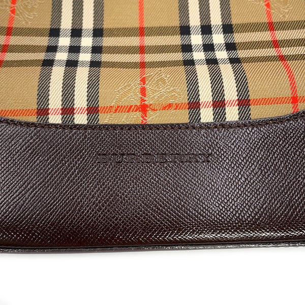 バーバリー ハンドバッグ ノバチェック キャンバス レザー BURBERRY