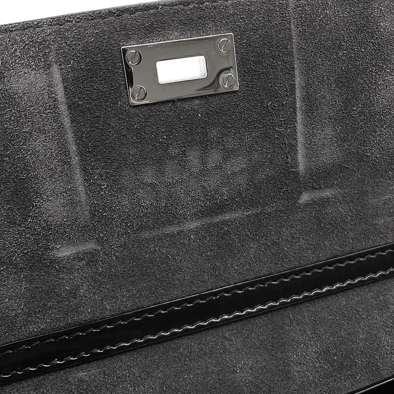 ジミーチュウ チェーンショルダーバッグ スタースタッズ ピクシス クロコ型押しレザー JIMMY CHOO 黒