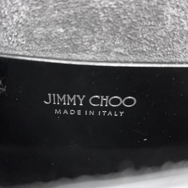 ジミーチュウ チェーンショルダーバッグ スタースタッズ ピクシス クロコ型押しレザー JIMMY CHOO 黒