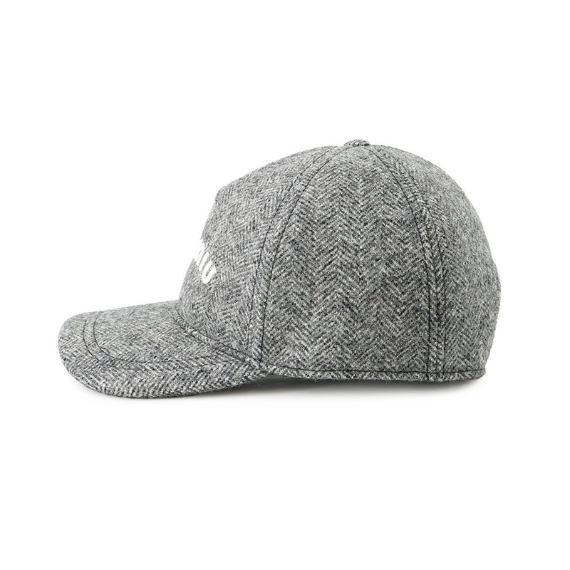 ミュウミュウ キャップ ロゴ シェブロンウール 5HC179 サイズS Miu Miu CAP