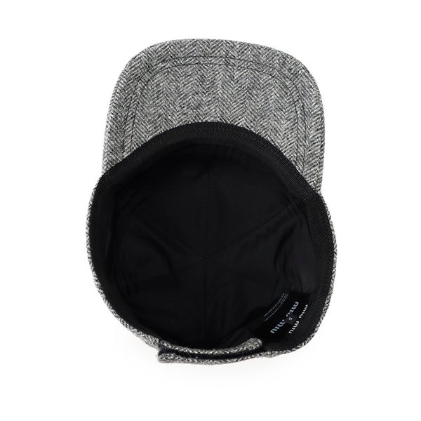 ミュウミュウ キャップ ロゴ シェブロンウール 5HC179 サイズS Miu Miu CAP