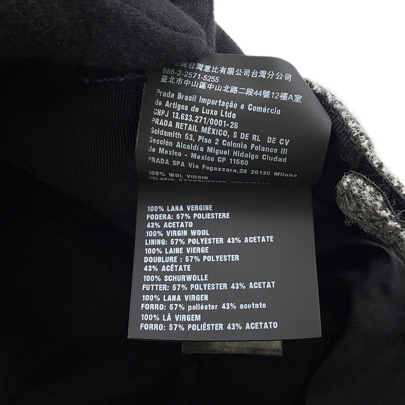 ミュウミュウ キャップ ロゴ シェブロンウール 5HC179 サイズS Miu Miu CAP