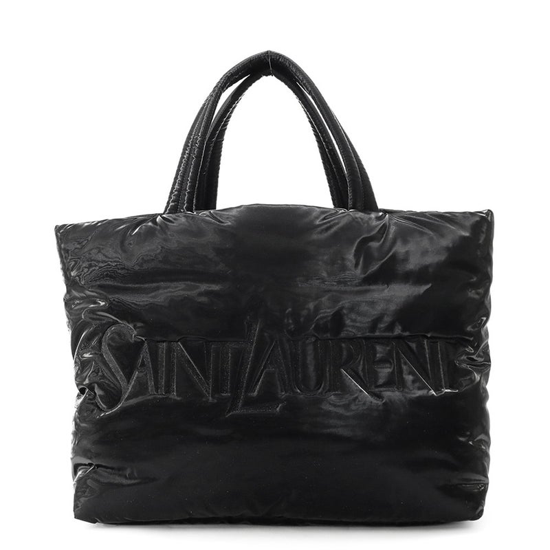 サンローランパリ トートバッグ ロゴ シルクテックキャンバス 756269 SAINT LAURENT PARIS バッグ 黒