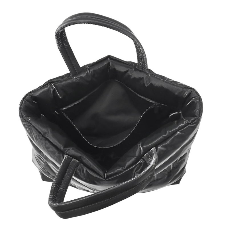 サンローランパリ トートバッグ ロゴ シルクテックキャンバス 756269 SAINT LAURENT PARIS バッグ 黒