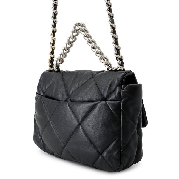 シャネル チェーンショルダーバッグ 19 ラージ ラムスキン AS1161 CHANEL バッグ 2wayハンドバッグ 黒