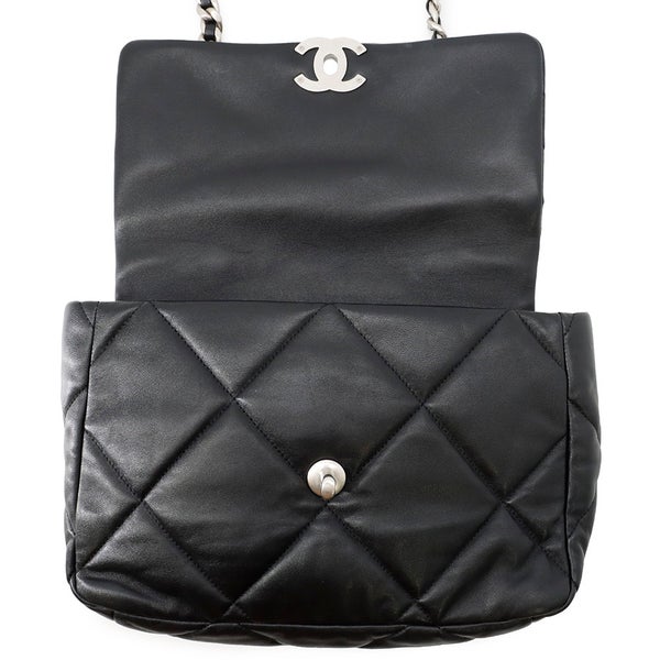 シャネル チェーンショルダーバッグ 19 ラージ ラムスキン AS1161 CHANEL バッグ 2wayハンドバッグ 黒