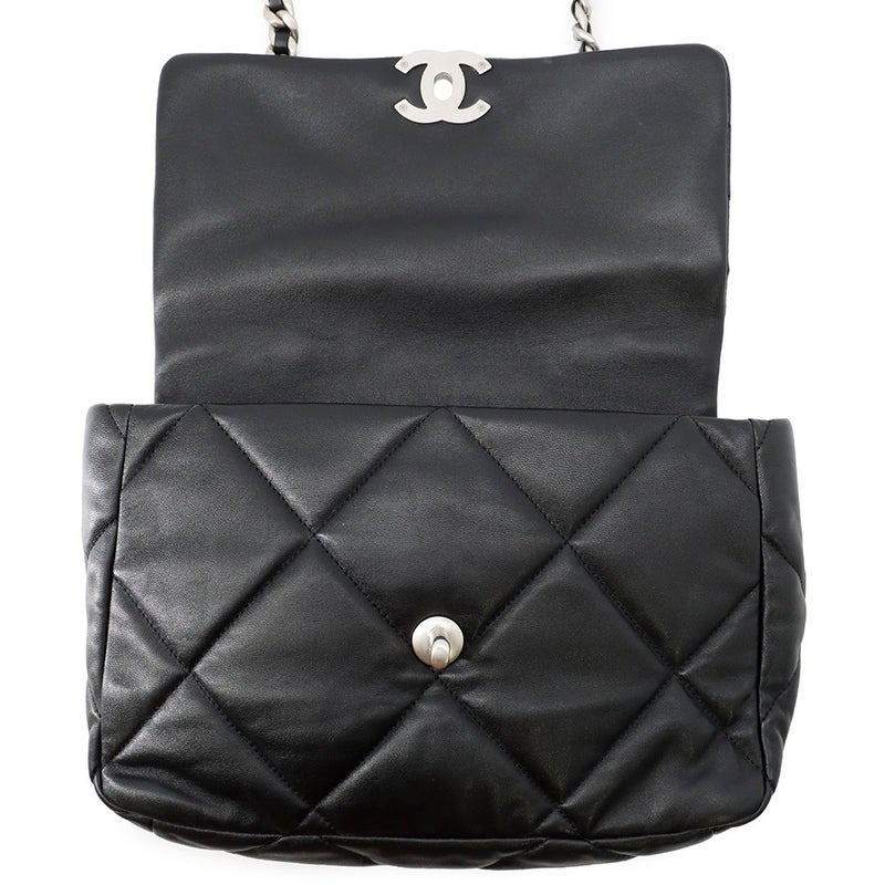 シャネル チェーンショルダーバッグ 19 ラージ ラムスキン AS1161 CHANEL バッグ 2wayハンドバッグ 黒