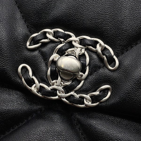 シャネル チェーンショルダーバッグ 19 ラージ ラムスキン AS1161 CHANEL バッグ 2wayハンドバッグ 黒