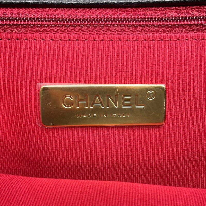 シャネル チェーンショルダーバッグ 19 ラージ ラムスキン AS1161 CHANEL バッグ 2wayハンドバッグ 黒