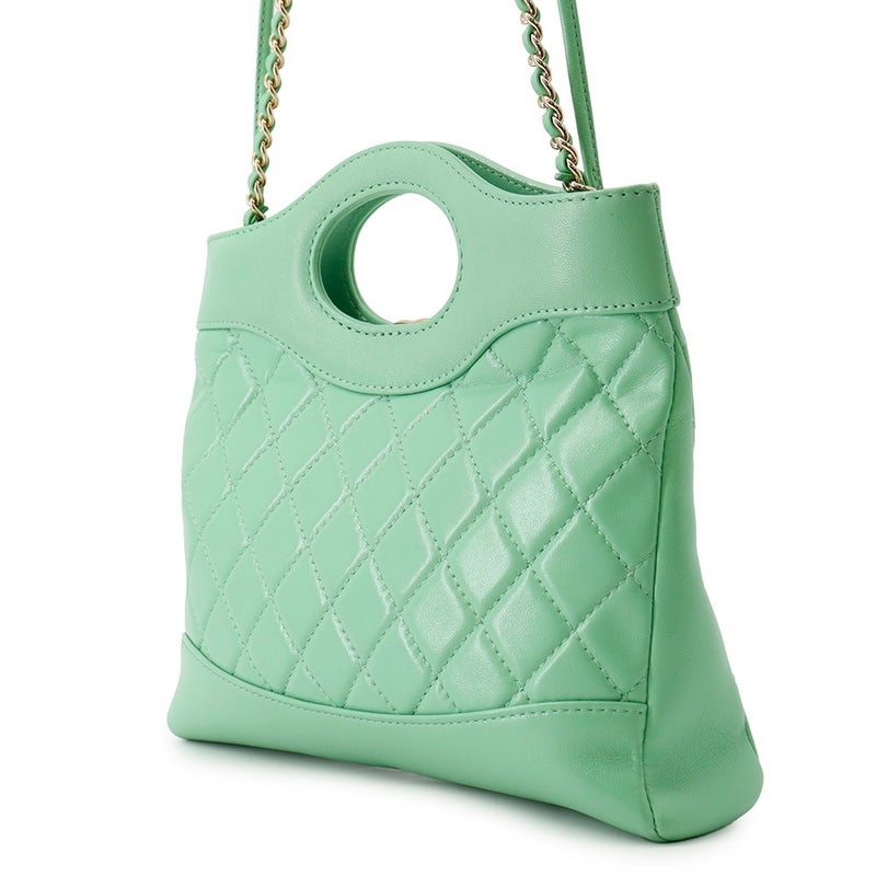 シャネル チェーンショルダーバッグ マトラッセ スモールショッピングバッグ シャイニーカーフスキン AS4133 CHANEL