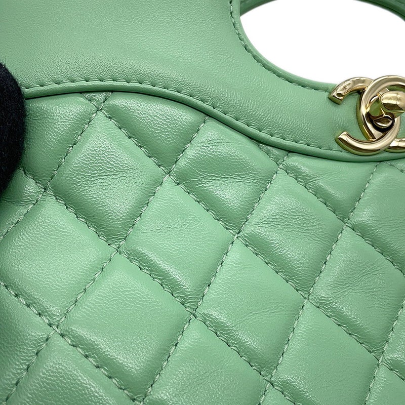 シャネル チェーンショルダーバッグ マトラッセ スモールショッピングバッグ シャイニーカーフスキン AS4133 CHANEL