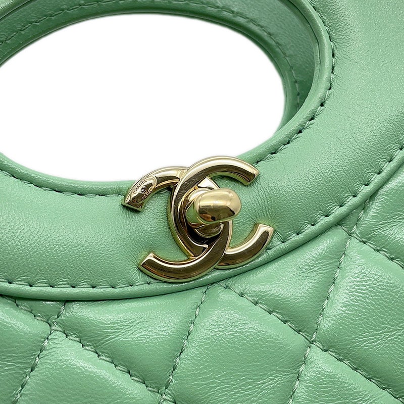 シャネル チェーンショルダーバッグ マトラッセ スモールショッピングバッグ シャイニーカーフスキン AS4133 CHANEL