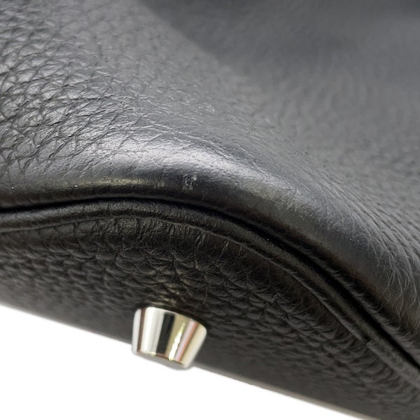 エルメス ハンドバッグ ピコタンロックMM ブラック/シルバー金具 トリヨンクレマンス B刻印 黒
