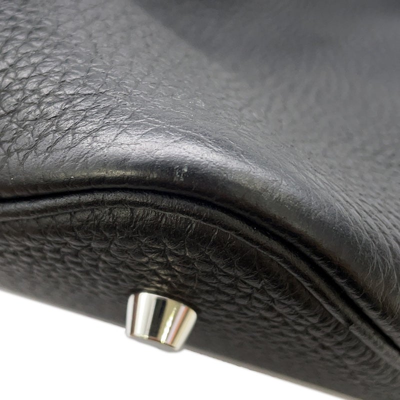 エルメス ハンドバッグ ピコタンロックMM ブラック/シルバー金具 トリヨンクレマンス B刻印 黒