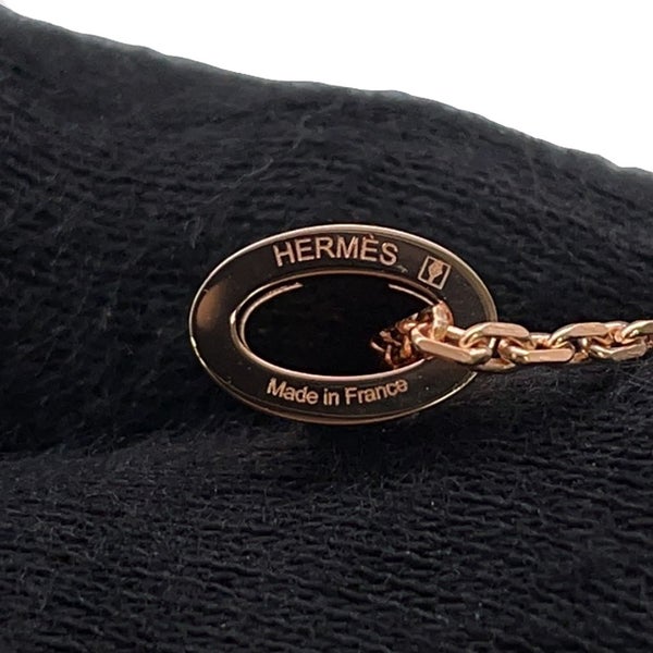エルメス ネックレス ミニ・ポップアッシュ ロカバール ホワイト/マロングラッセ/ピンクゴールド金具 HERMES アクセサリー