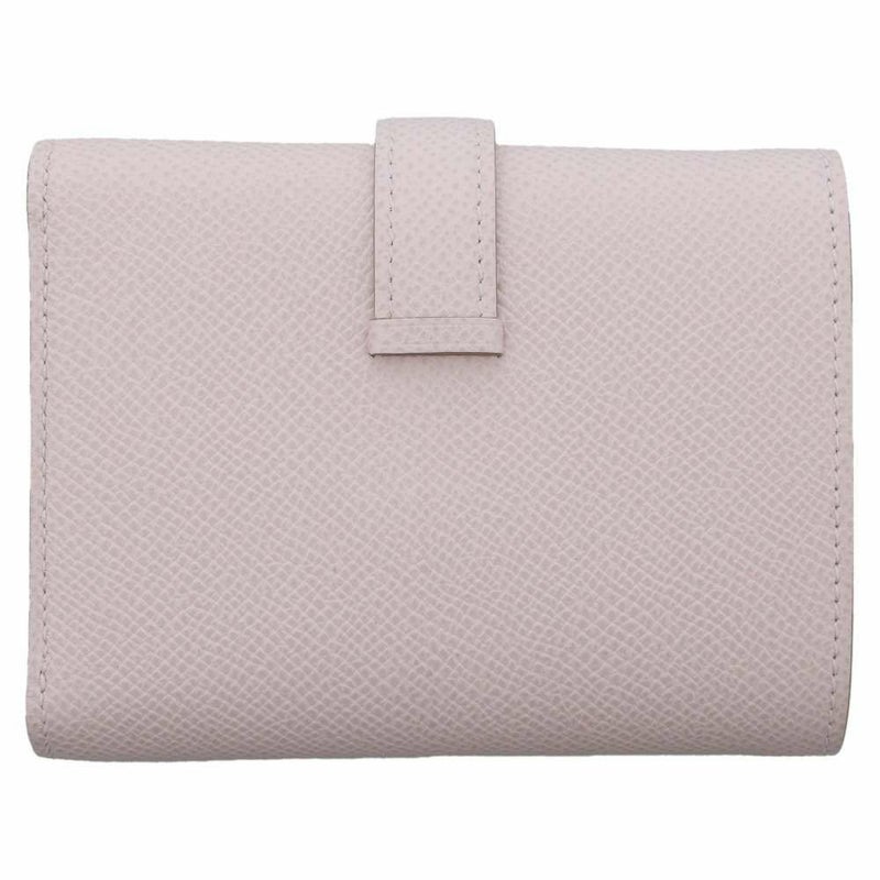 エルメス 三つ折り財布 ベアンコンビネ モーヴペール/シルバー金具 ヴォーエプソン B刻印 財布