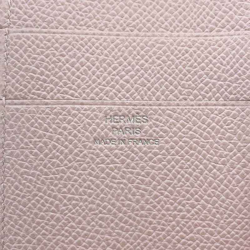 エルメス 三つ折り財布 ベアンコンビネ モーヴペール/シルバー金具 ヴォーエプソン B刻印 財布